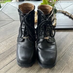 Harley Davidson Womens 84178 Alysa Motorcycle Boots Leather Block Heel Sz8
